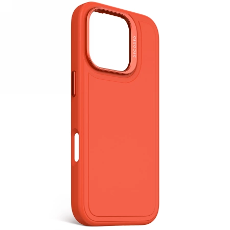 Decoded AntiMicrobial Silicone Stacks Backcover with MagSafe for iPhone 16 Pro - Orangeeng