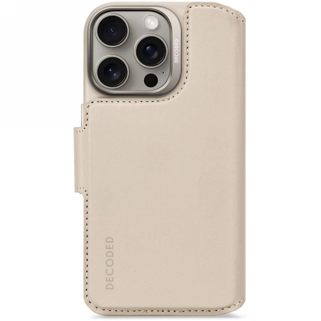 Decoded Leather Detachable Wallet MagSafe Case with Wallet for iPhone 16 Pro - Pinkeng
