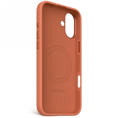 Decoded AntiMicrobial Silicone Backcover with MagSafe for iPhone 16 Plus - Orangeeng