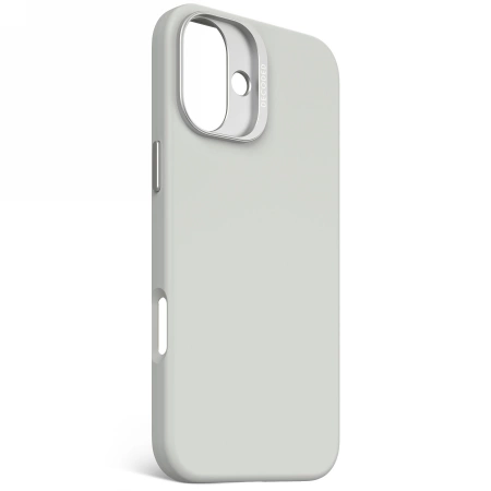 Decoded AntiMicrobial Silicone Backcover with MagSafe for iPhone 16 Plus - Grayeng
