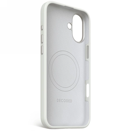 Decoded AntiMicrobial Silicone Backcover with MagSafe for iPhone 16 Plus - Grayeng