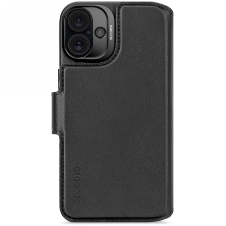 Decoded Leather Detachable Wallet MagSafe Case with Wallet for iPhone 16 Plus - Blackeng