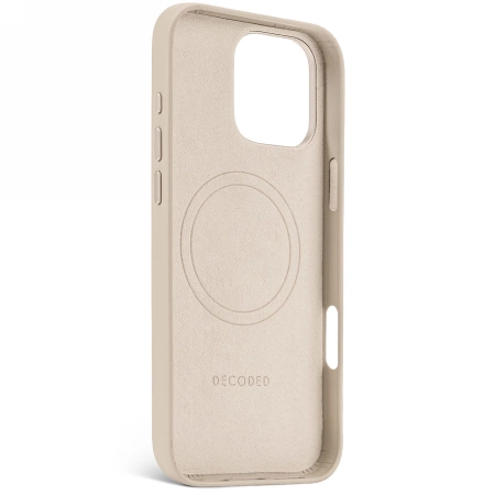 Decoded Leather Backcover case with MagSafe for iPhone 16 Pro Max - beigeeng