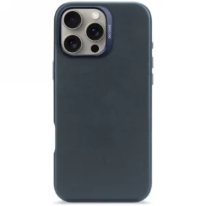 Decoded Leather Backcover MagSafe case for iPhone 16 Pro Max - navy blueeng