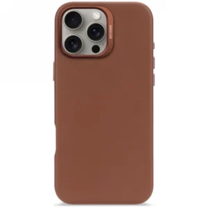 Decoded Leather Backcover case with MagSafe for iPhone 16 Pro Max - browneng
