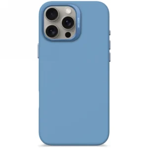 Decoded AntiMicrobial Silicone Backcover Case with MagSafe for iPhone 16 Pro Max - Blueeng