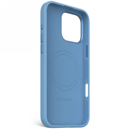 Decoded AntiMicrobial Silicone Backcover Case with MagSafe for iPhone 16 Pro Max - Blueeng