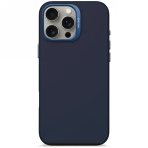 Decoded AntiMicrobial Silicone Backcover Case with MagSafe for iPhone 16 Pro Max - Navy Blueeng