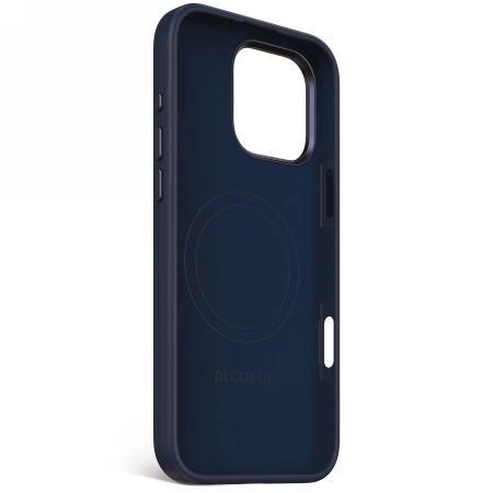 Decoded AntiMicrobial Silicone Backcover Case with MagSafe for iPhone 16 Pro Max - Navy Blueeng