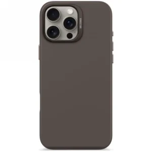 Decoded AntiMicrobial Silicone Backcover with MagSafe for iPhone 16 Pro Max - Dark Browneng
