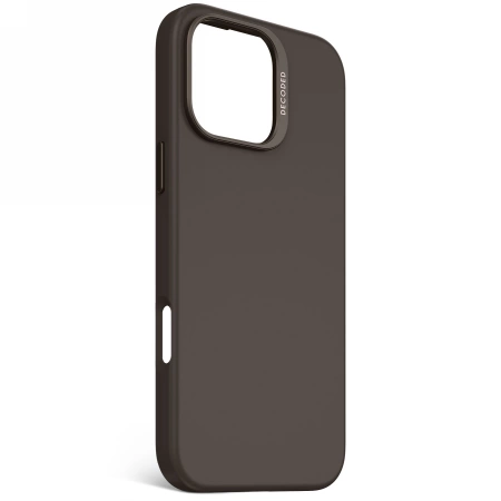 Decoded AntiMicrobial Silicone Backcover with MagSafe for iPhone 16 Pro Max - Dark Browneng