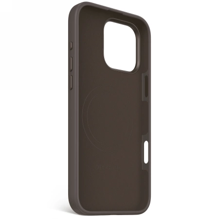 Decoded AntiMicrobial Silicone Backcover with MagSafe for iPhone 16 Pro Max - Dark Browneng