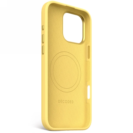 Decoded AntiMicrobial Silicone Backcover with MagSafe for iPhone 16 Pro Max - Yelloweng