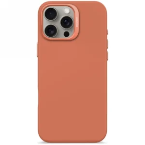 Decoded AntiMicrobial Silicone Backcover with MagSafe for iPhone 16 Pro Max - Orangeeng