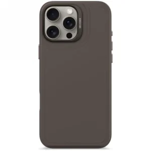 Decoded AntiMicrobial Silicone Stacks Backcover Case with MagSafe for iPhone 16 Pro Max - Blackeng