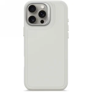 Decoded AntiMicrobial Silicone Stacks Backcover Case with MagSafe for iPhone 16 Pro Max - Grayeng