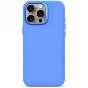 Decoded AntiMicrobial Silicone Stacks Backcover Case with MagSafe for iPhone 16 Pro Max - Blueeng