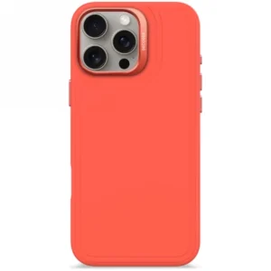 Decoded AntiMicrobial Silicone Stacks Backcover with MagSafe for iPhone 16 Pro Max - Orangeeng