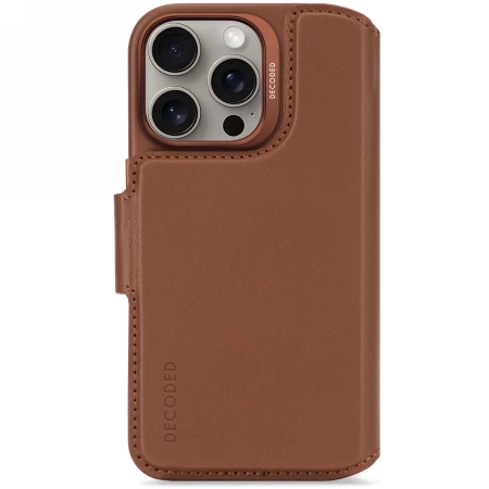 178256_1 Decoded Leather Detachable Wallet MagSafe Case with Wallet for iPhone 16 Pro - Browneng