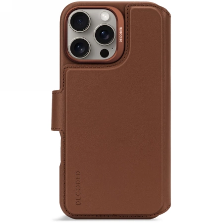 Decoded Leather Detachable Wallet MagSafe Case with Wallet for iPhone 16 Pro Max - Browneng