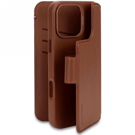Decoded Leather Detachable Wallet MagSafe Case with Wallet for iPhone 16 Pro Max - Browneng
