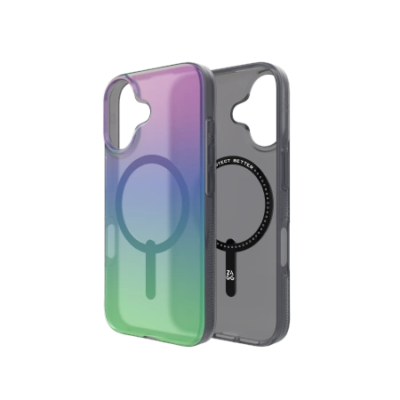 178279_3 ZAGG Milan Snap Case with MagSafe for iPhone 16 - Green/Purpleeng