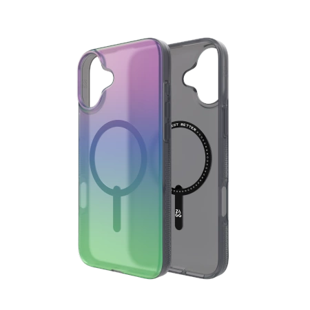 178280_3 ZAGG Milan Snap Case with MagSafe for iPhone 16 Plus - Green/Purpleeng