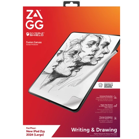 ZAGG InvisibleShield Fusion Canvas Antibacterial Protective Film Imitating Paper for iPad Pro 13" 2024eng