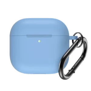 Airpods 4 Silicone Case with Carabiner - Light Blueeng