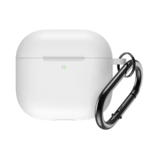 Airpods 4 Silicone Case with Carabiner - Whiteeng