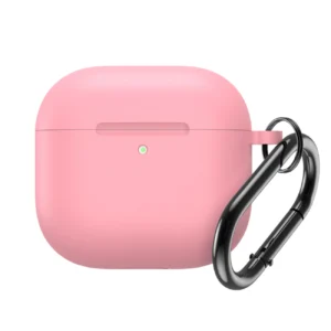 Silicone Case for Airpods 4 with Carabiner - Pinkeng