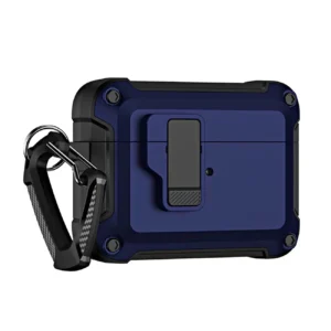 Airpods 4 Pro Armor Case with Carabiner - Blueeng