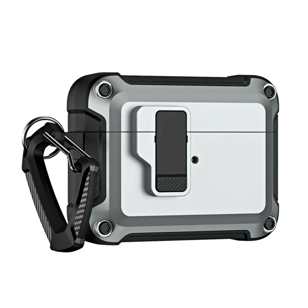 Airpods 4 Pro Armor Case with Carabiner - Grayeng