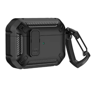 Airpods 4 Armor Case with Carabiner - Blackeng