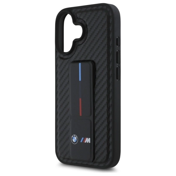 BMW M Grip Stand Smooth and Carbon case for iPhone 16 - blackeng