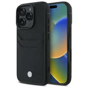 BMW Sign Leather Cardslot Case for iPhone 16 Pro Max - Blackeng