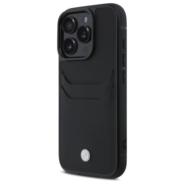 BMW Sign Leather Cardslot Case for iPhone 16 Pro Max - Blackeng