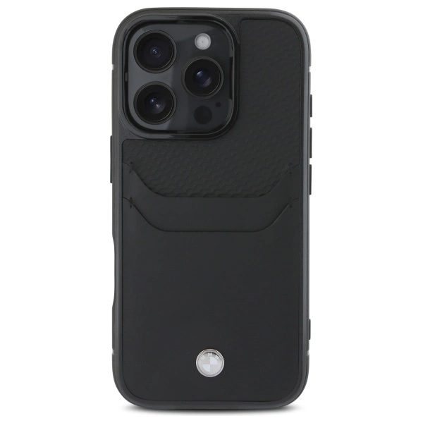 BMW Sign Leather Cardslot Case for iPhone 16 Pro Max - Blackeng