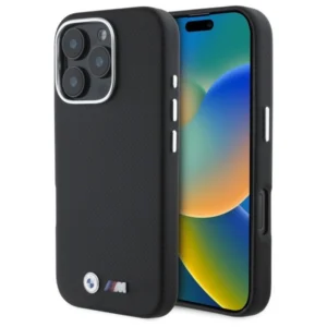 BMW M Edition Kevlar Wrapped Metal iPhone 16 Pro Max Case - Blackeng