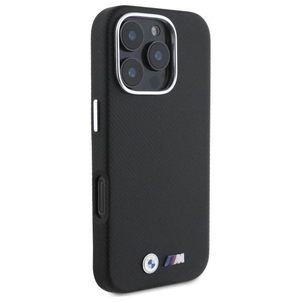 BMW M Edition Kevlar Wrapped Metal iPhone 16 Pro Max Case - Blackeng