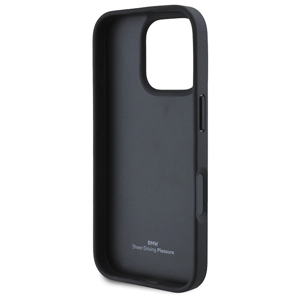BMW Leather Hot Stamp iPhone 16 Pro Max Case - Blackeng