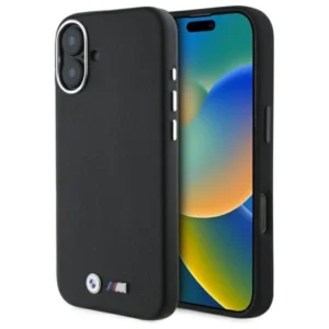 BMW M Smooth Full Wrapped Metal MagSafe case for iPhone 16 - blackeng