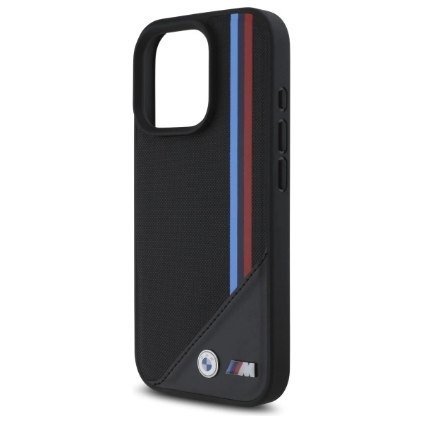 BMW M Meshed Tricolor Stripes MagSafe Case for iPhone 16 Pro Max - Blackeng