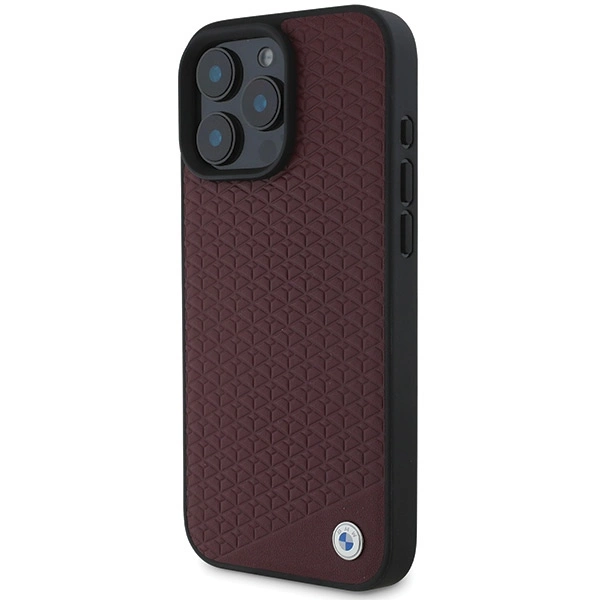 BMW Sign Leather Diamond Metal Logo MagSafe Case for iPhone 16 Pro Max - Redeng