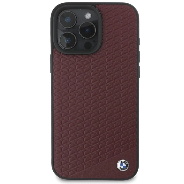 BMW Sign Leather Diamond Metal Logo MagSafe Case for iPhone 16 Pro Max - Redeng