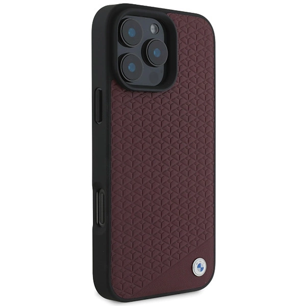 BMW Sign Leather Diamond Metal Logo MagSafe Case for iPhone 16 Pro Max - Redeng