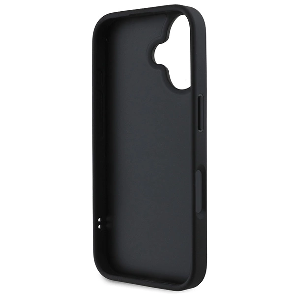 DKNY Quilted Stack Logo iPhone 16 Case - Blackeng
