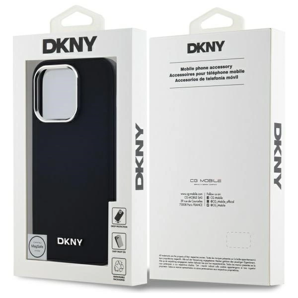 DKNY Plain Logo MagSafe iPhone 14 Pro Case - Blackeng