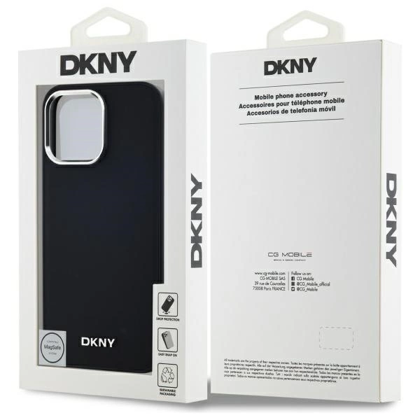 DKNY Plain Logo MagSafe iPhone 14 Pro Max Case - Blackeng