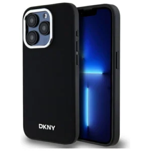 DKNY Plain Logo MagSafe iPhone 15 Pro Case - Blackeng
